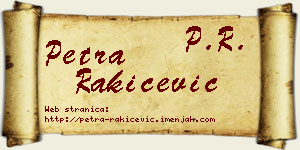 Petra Rakićević vizit kartica